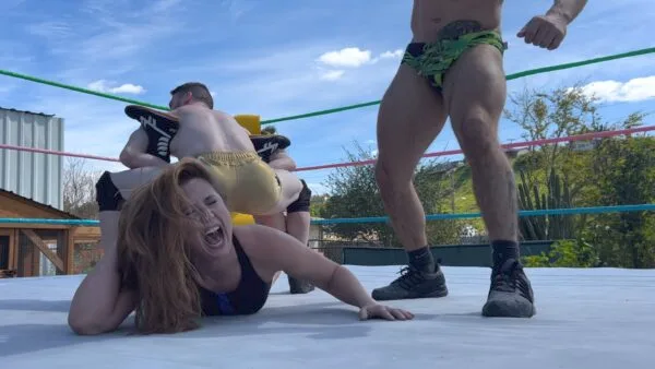 2 on 1 Intergender Low Blows match