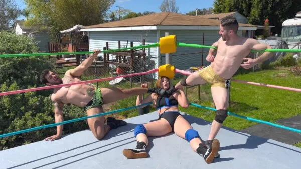 2 on 1 Intergender Low Blows match