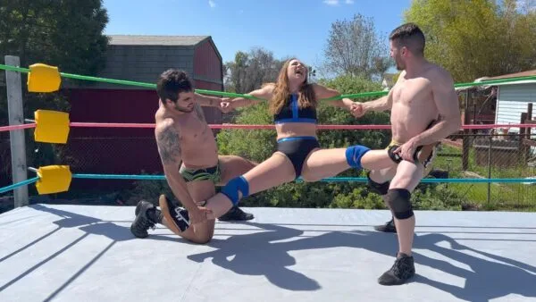 2 on 1 Intergender Low Blows match