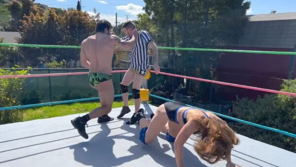 2 on 1 Intergender Low Blows match