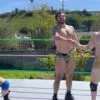2 on 1 Intergender Low Blows match