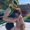 Nadia Stinkfaces Masked Wrestler